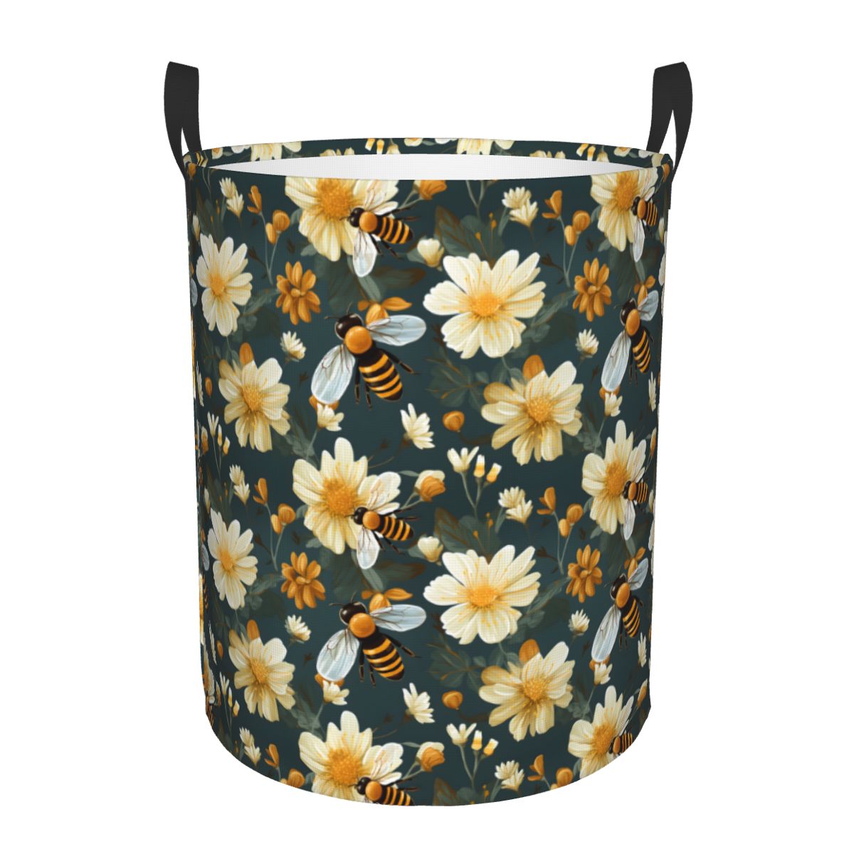 Baby Nursery Laundry Basket - Honeycomb And Bee Pattern Laundry Basket