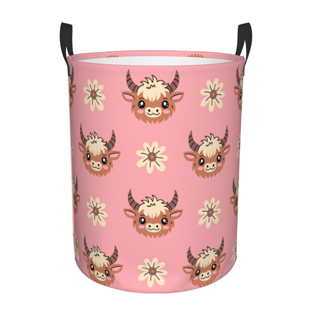 Baby Nursery Laundry Basket - Cute Baby Highland Cows Laundry Basket