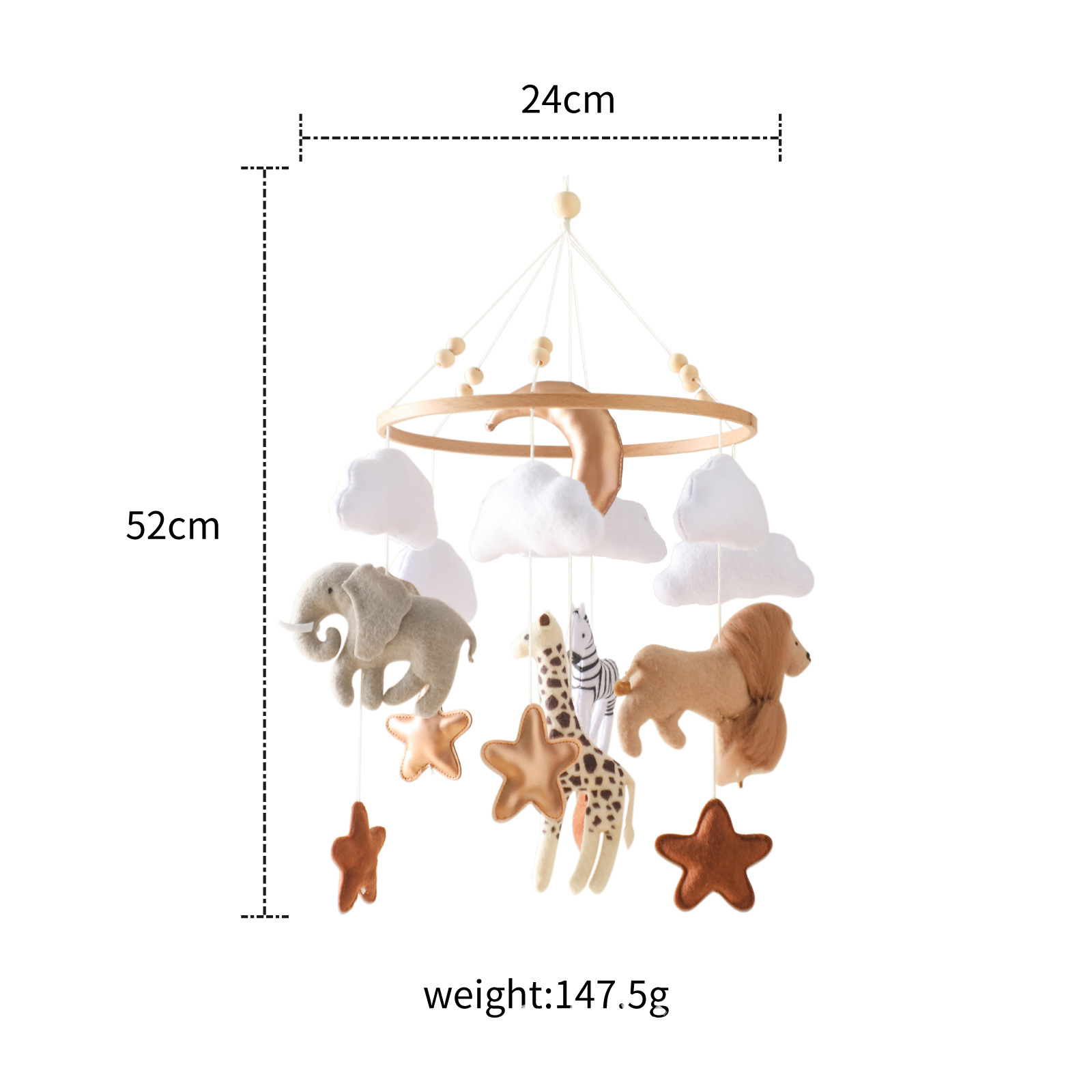 Baby Nursery Hanging Decor - Hot Sale Nordic Handmade Felt Jungle