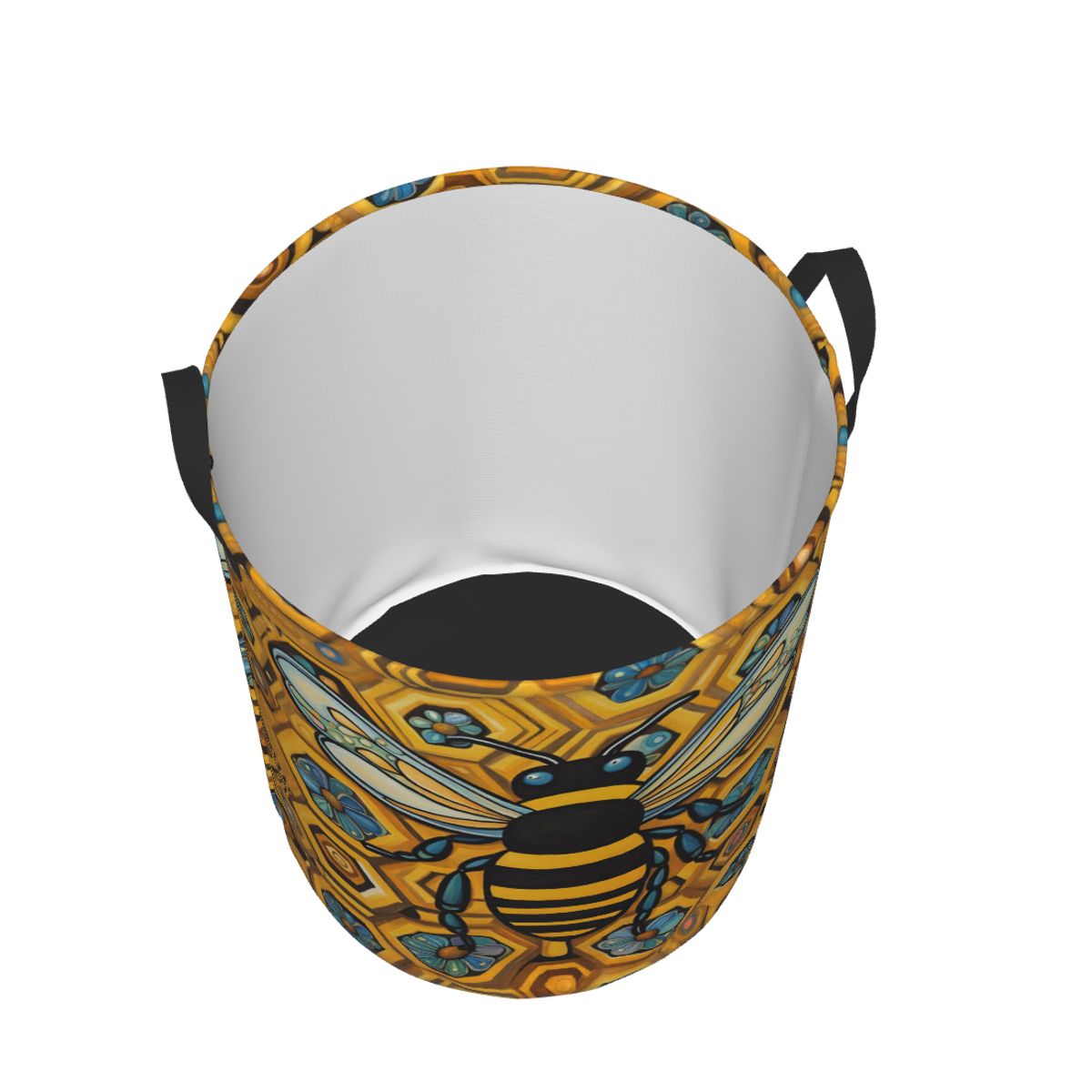 Bee And Honeycomb Print Laundr - Baby Nursery Laundry Basket 评论和价格