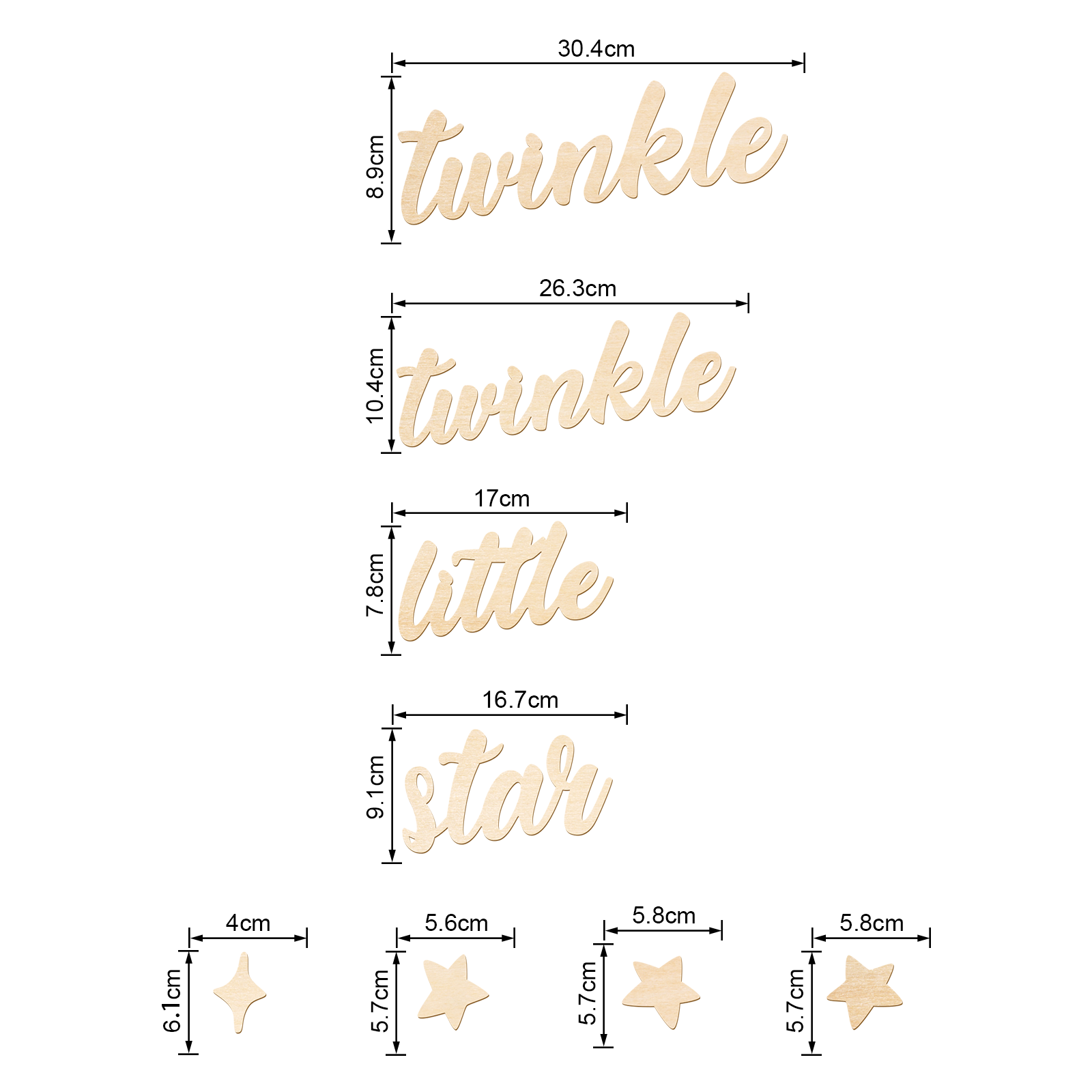 Twinkle Twinkle Little Star Wo - Baby Nursery Wall Art 评论和价格