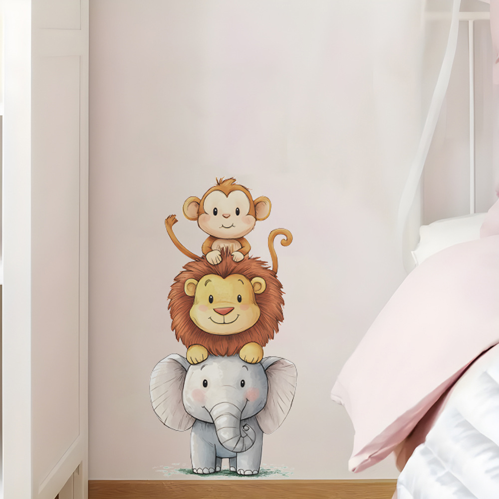 Cute Forest Animals Wall Stick - Baby Nursery Vinyl Wall Stickers 评论和价格