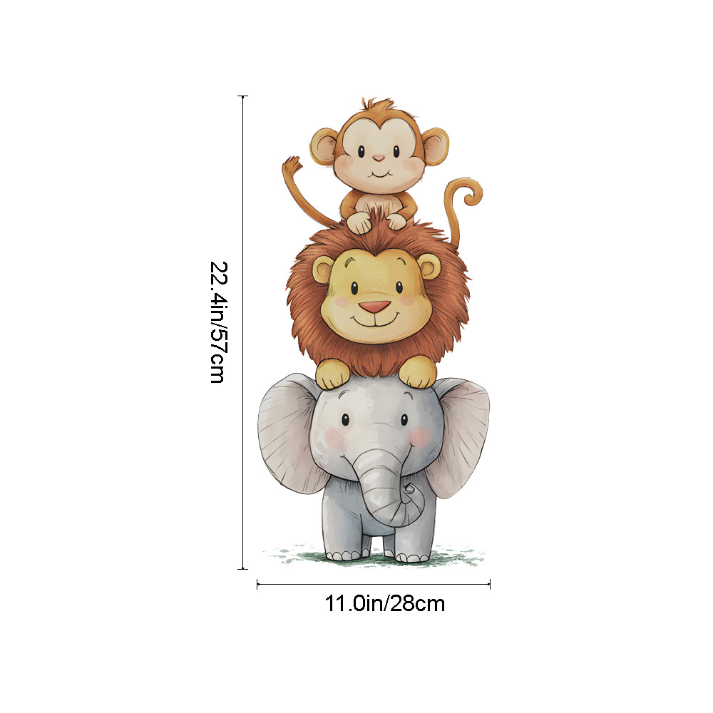 Cute Forest Animals Wall Stick - Baby Nursery Vinyl Wall Stickers 评论和价格