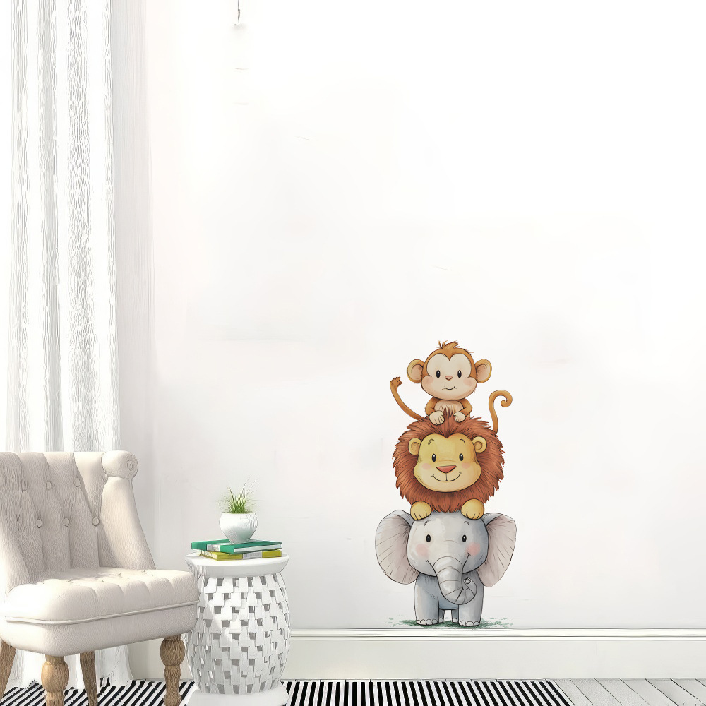 Cute Forest Animals Wall Stick - Baby Nursery Vinyl Wall Stickers 评论和价格