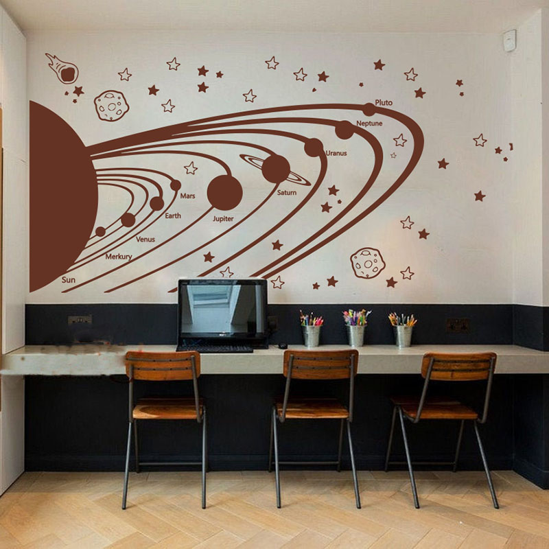 Astronomy Solar System Space W - Baby Nursery Vinyl Wall Stickers 评论和价格