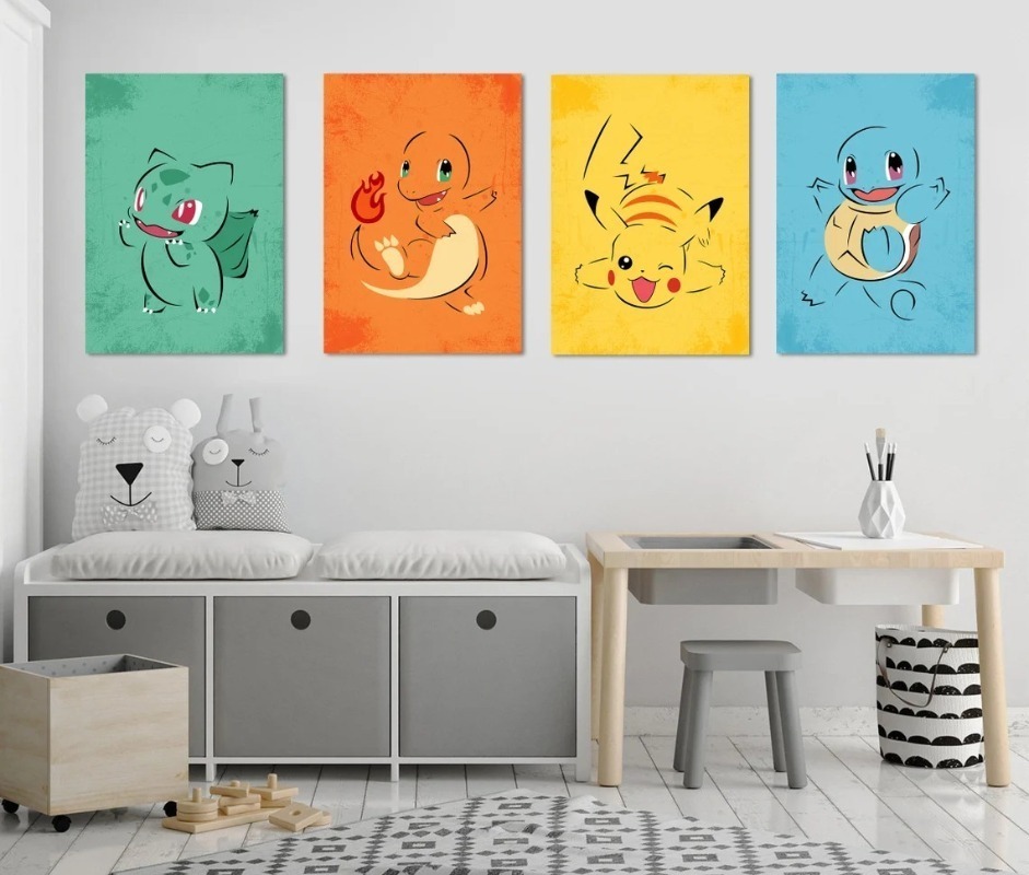 Cartoon Anime Poster Pokemon P - Baby Nursery Hanging Decor 评论和价格