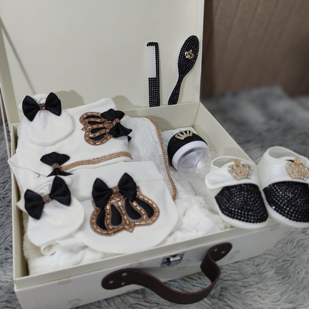 Dollbling Black Gold Newborn B - Baby Nursery Kit 评论和价格