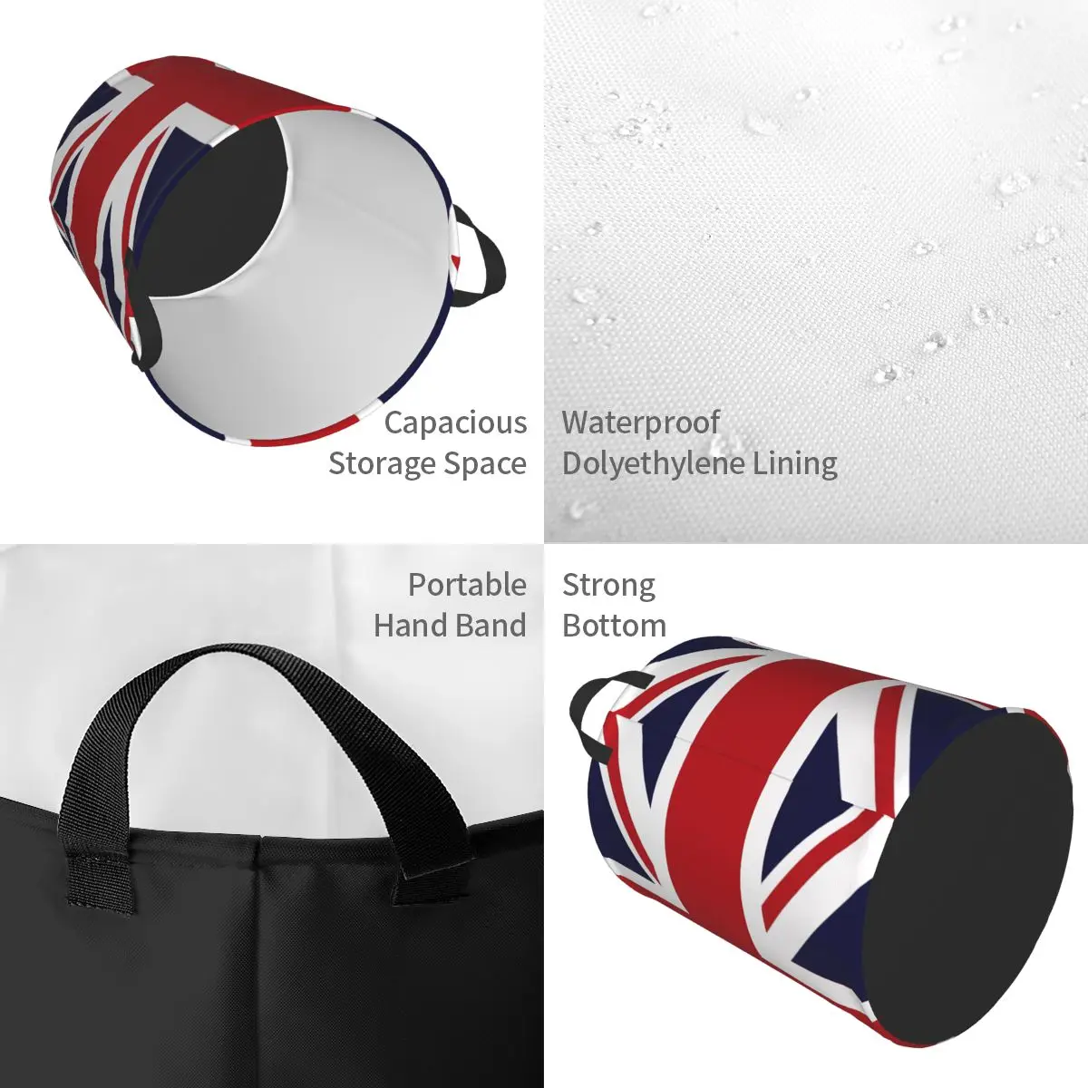 Union Jack Flag Of The UK Laun - Baby Nursery Laundry Basket 评论和价格