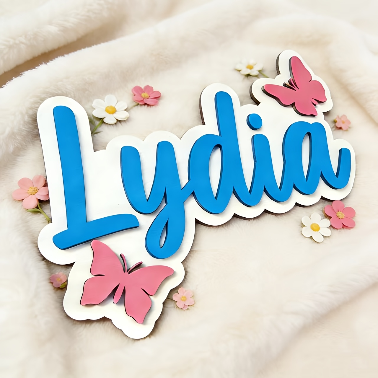 Personalized Blue & Pink Butte - Baby Nursery Decor 评论和价格