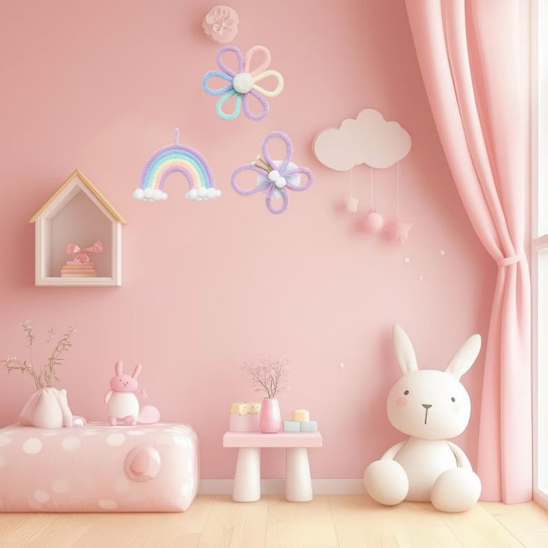 Nordic Rainbow Daisy Flower  B - Baby Nursery Hanging Decor 评论和价格