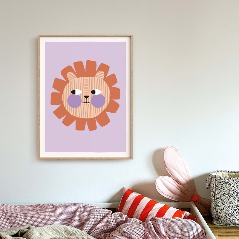 Cartoon Cute Animals Illustrat - Baby Nursery Wall Art 评论和价格