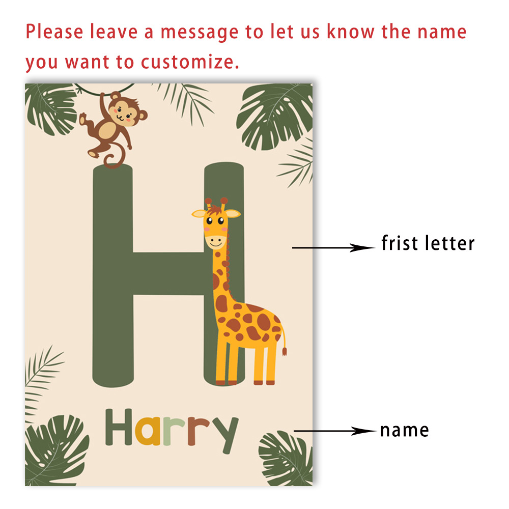 Nordic Jungle Animal Posters C - Baby Nursery Jungle Animals 评论和价格