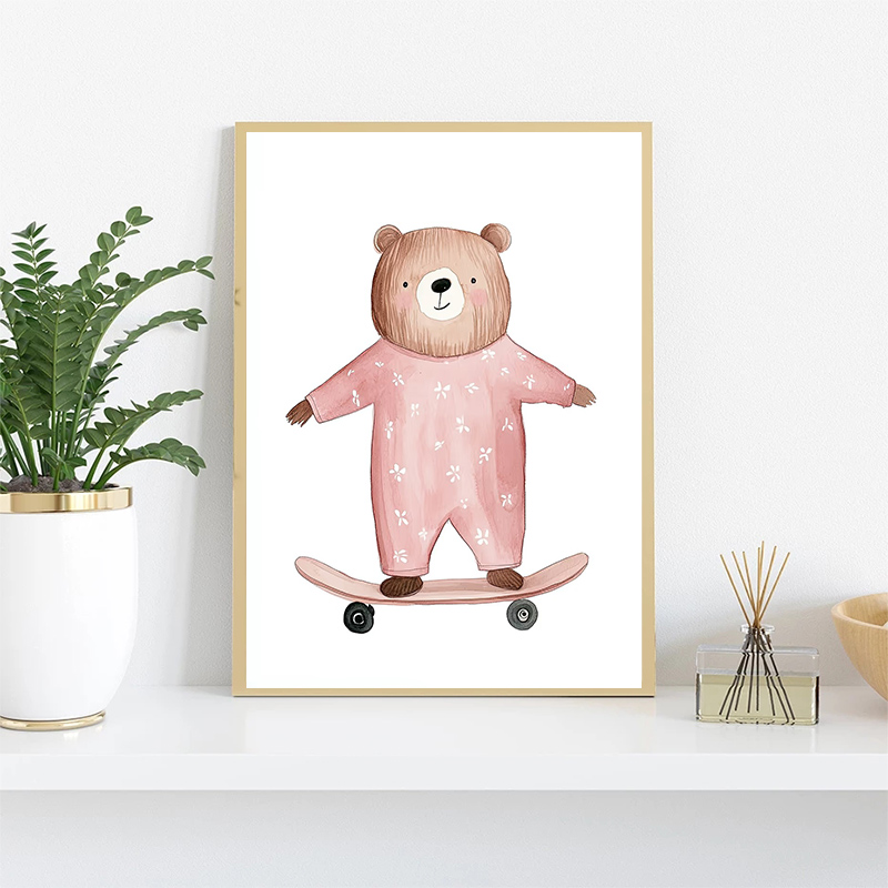 Cute Watercolor Unicorn Mermai - Baby Nursery Wall Art 评论和价格