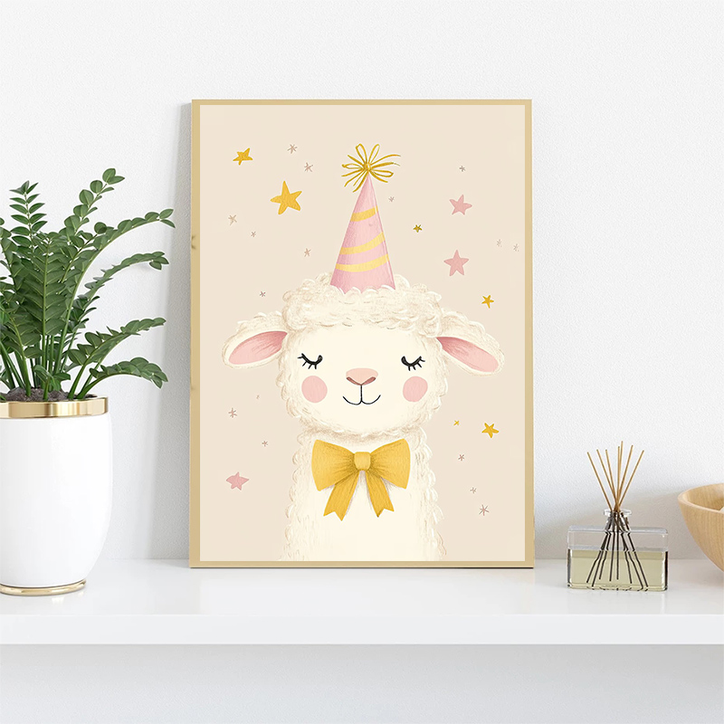 Cute Watercolor Unicorn Mermai - Baby Nursery Wall Art 评论和价格