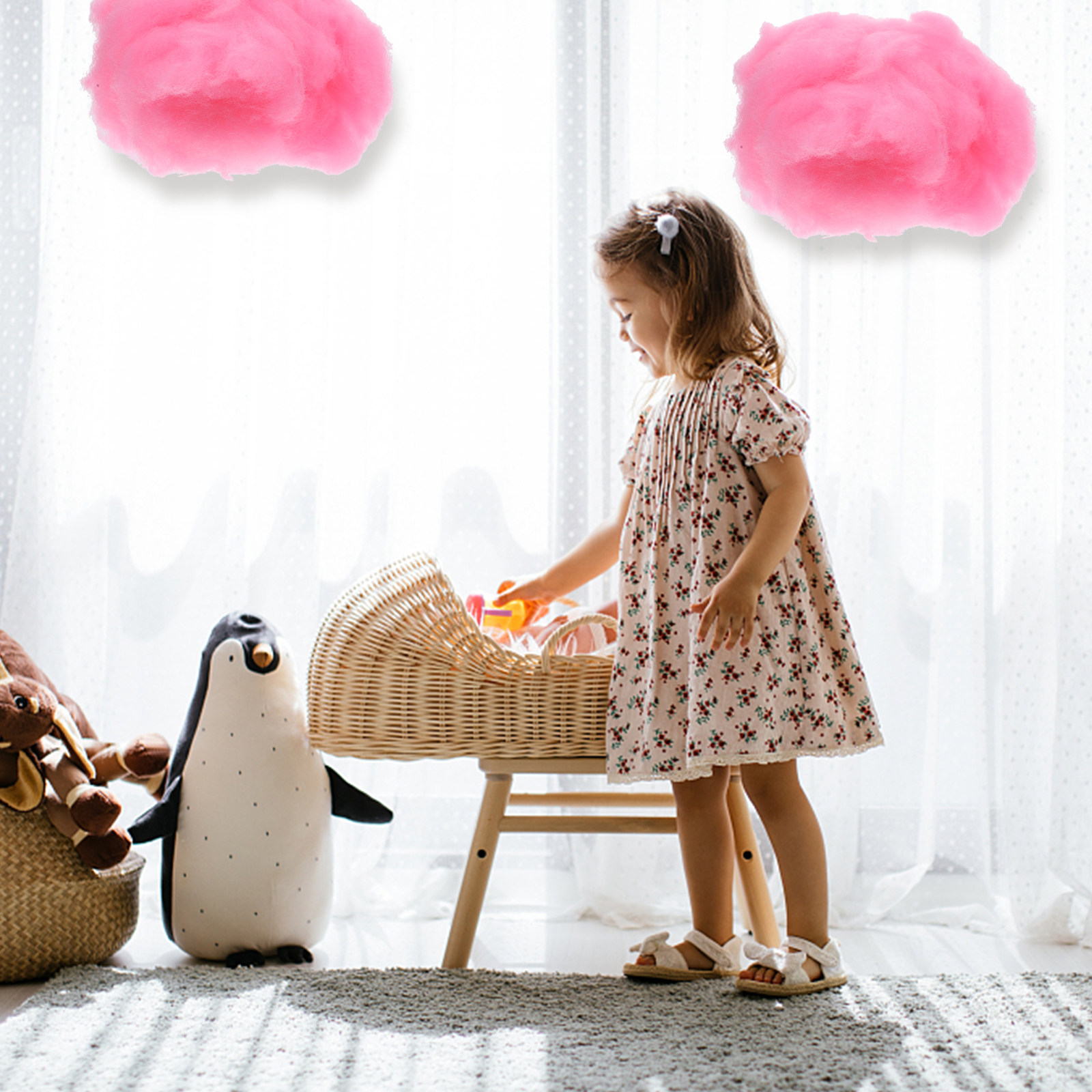 4Pcs Cloud Hanging Ornaments C - Baby Nursery Hanging Decor 评论和价格