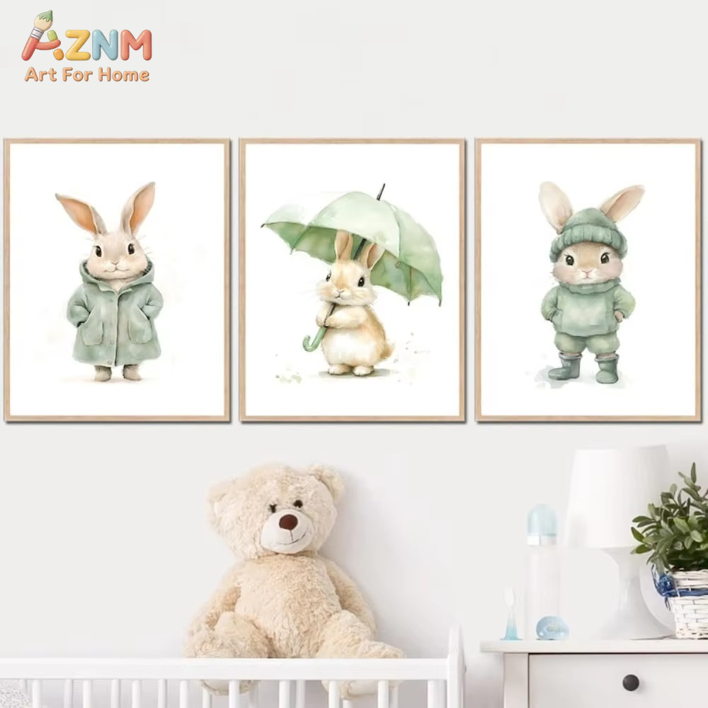 AZNM Watercolor Green Outfit B - Baby Nursery Outfits 评论和价格