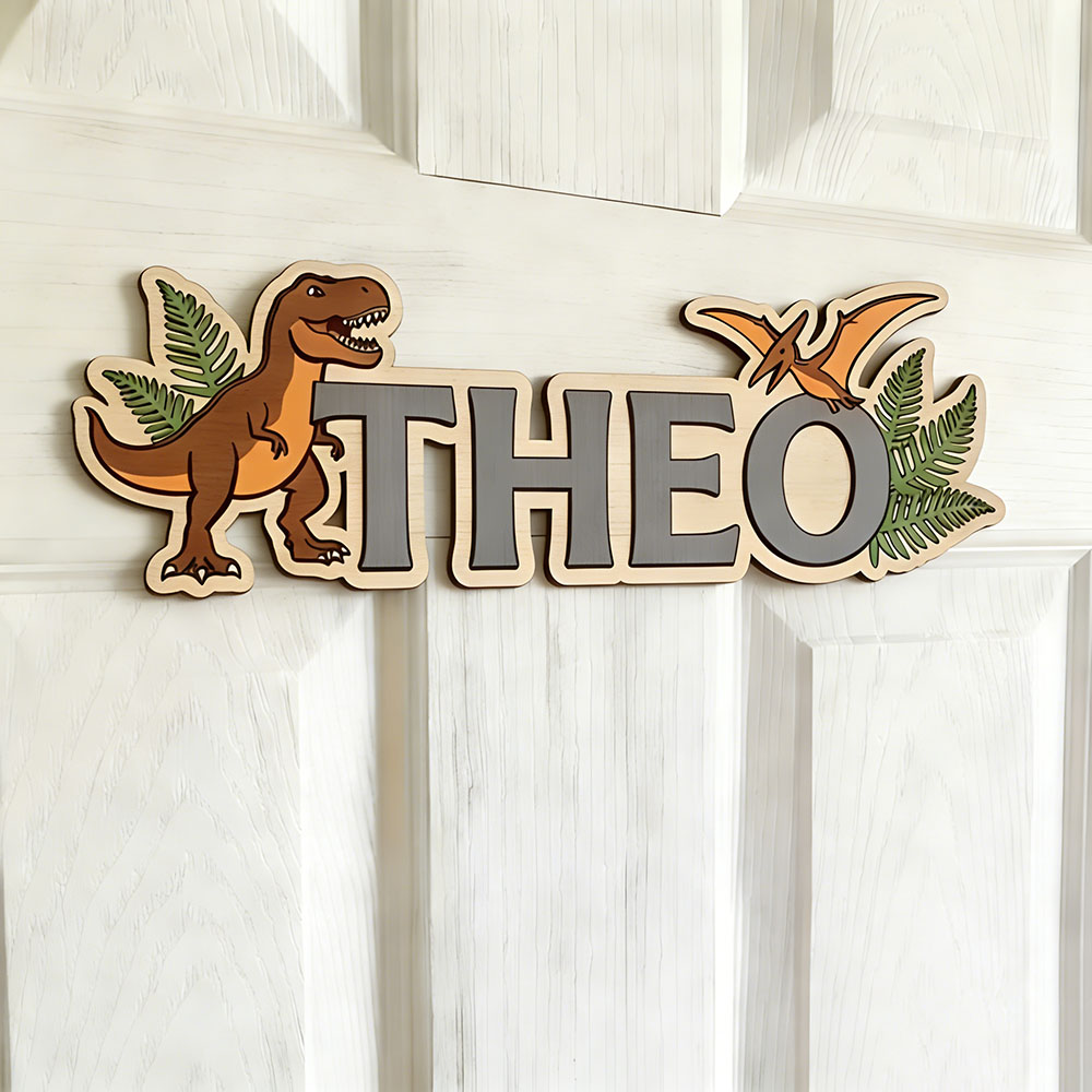 Personalized Dinosaur Name Sig - Baby Nursery Decor 评论和价格
