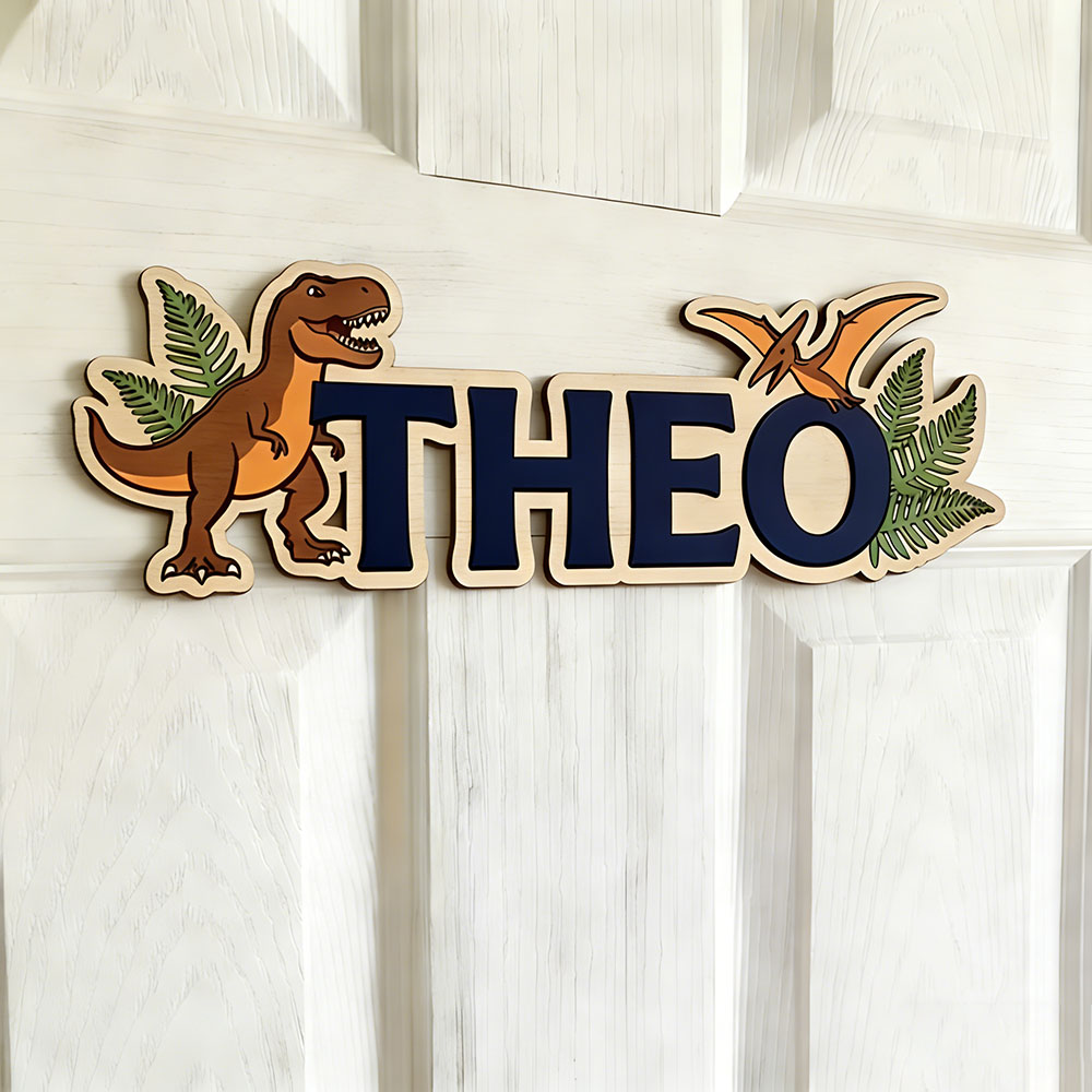 Personalized Dinosaur Name Sig - Baby Nursery Decor 评论和价格