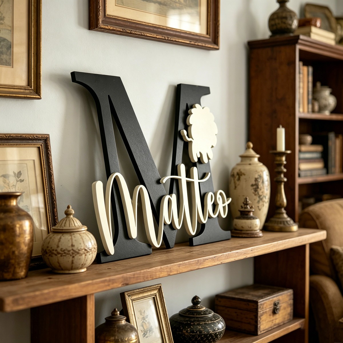 1Pc Custom Lion Name & Initial - Baby Nursery Decor 评论和价格