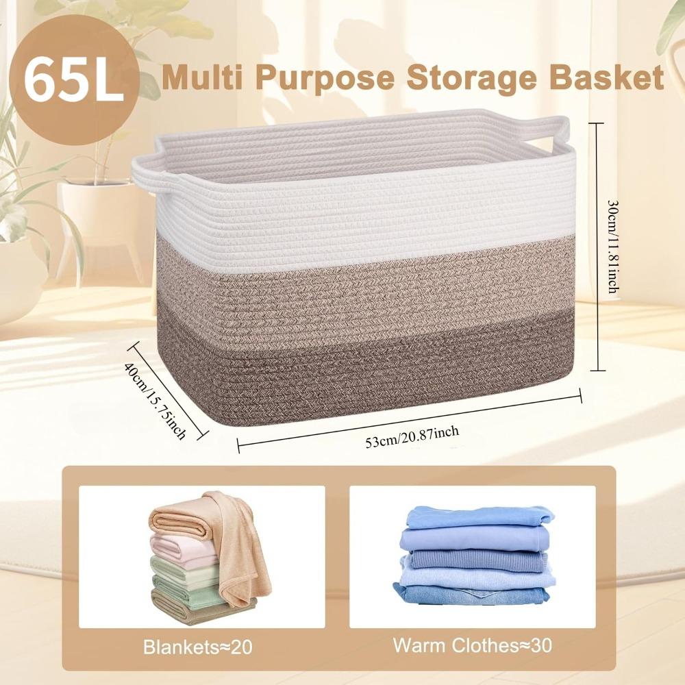 Extra Large 65L Woven Storage  - Baby Nursery Laundry Basket 评论和价格