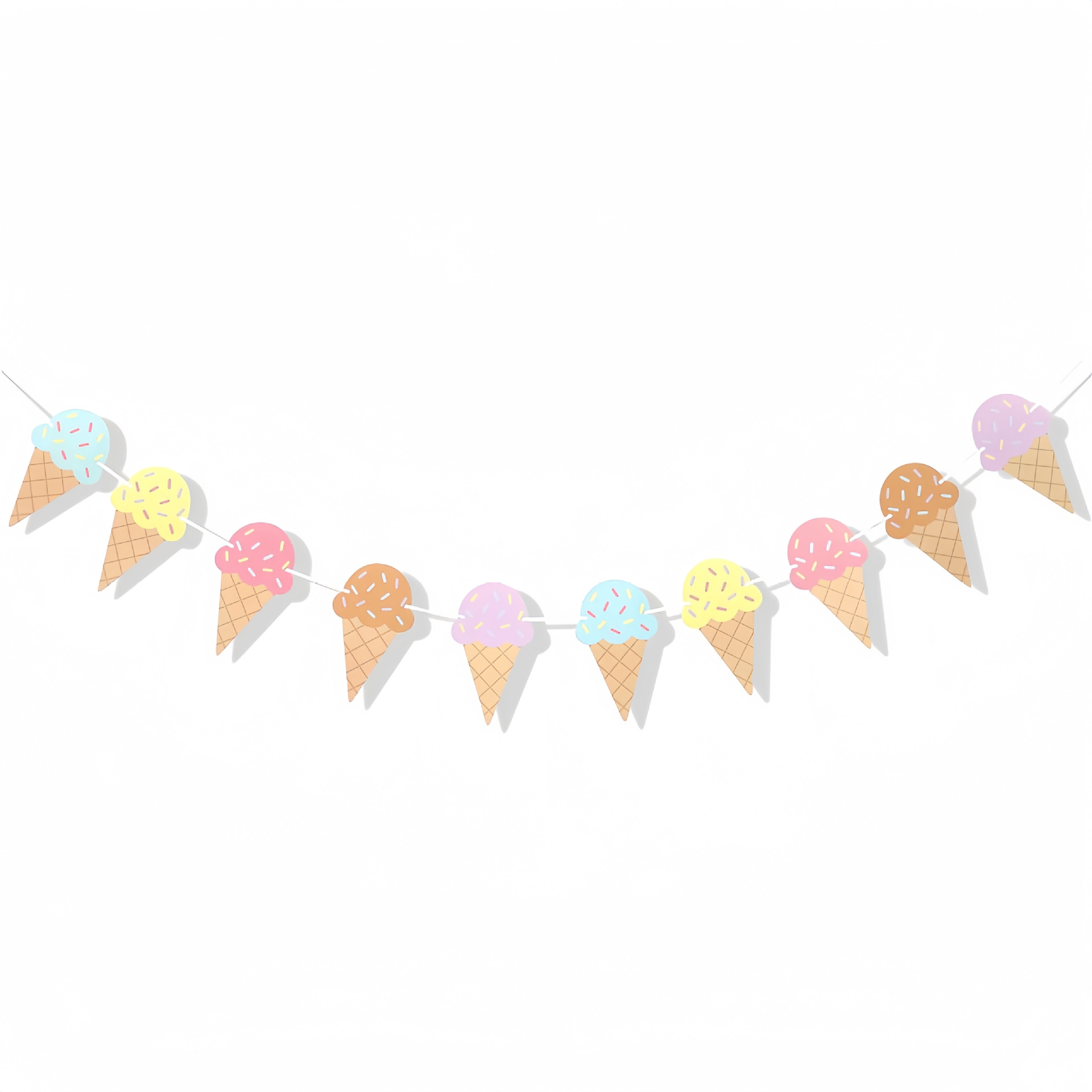 Sweet Ice Cream Theme Paper Ba - Baby Nursery Hanging Decor 评论和价格