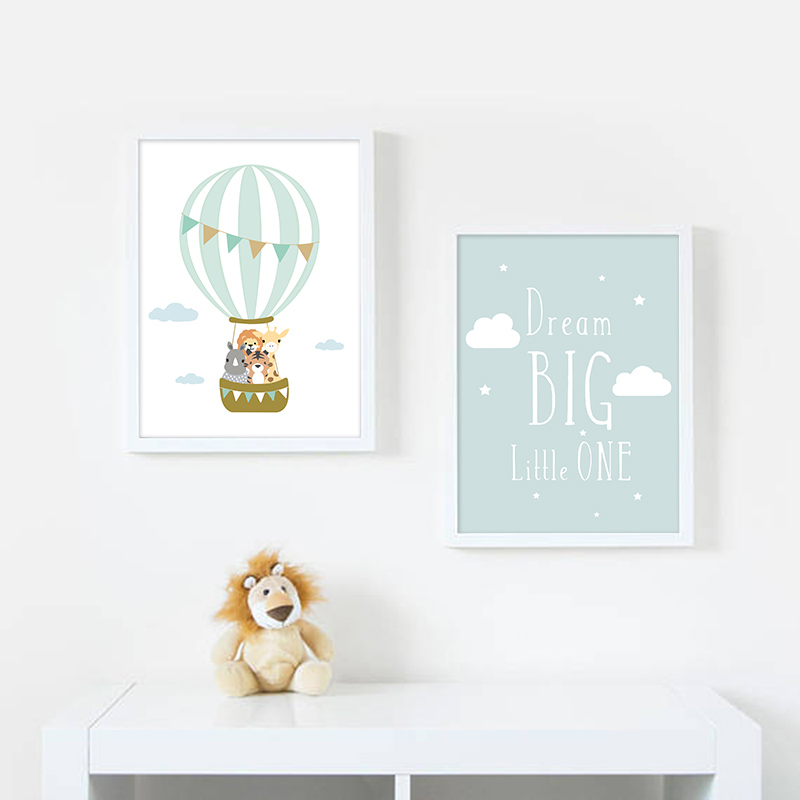 Balloon Moon Nursery Poster Wa - Baby Nursery Mirror 评论和价格