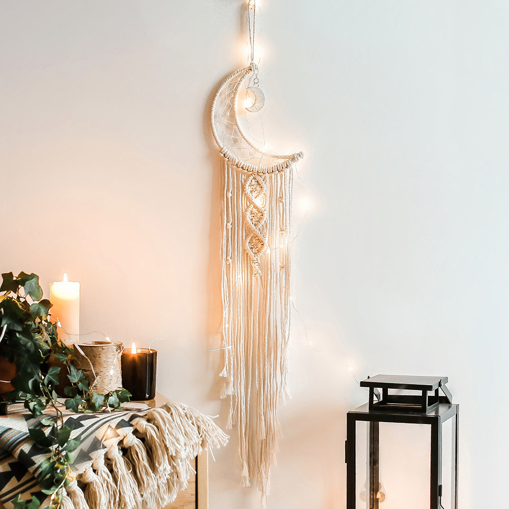 Macrame Dream Catcher Boho Hom - Baby Nursery Hanging Decor 评论和价格
