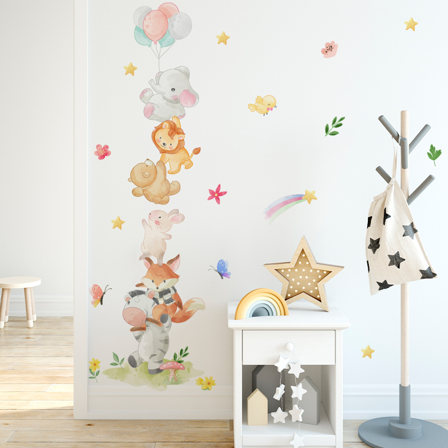 Cute Forest Animals Wall Stick - Baby Nursery Vinyl Wall Stickers 评论和价格