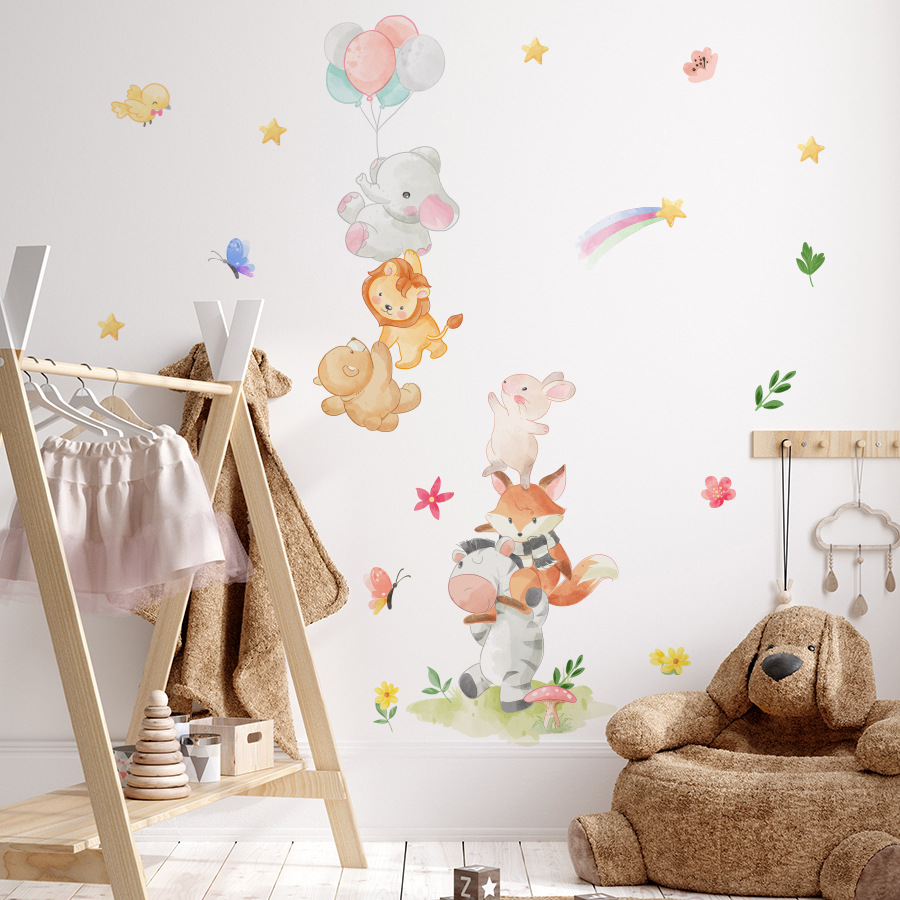 Cute Forest Animals Wall Stick - Baby Nursery Vinyl Wall Stickers 评论和价格