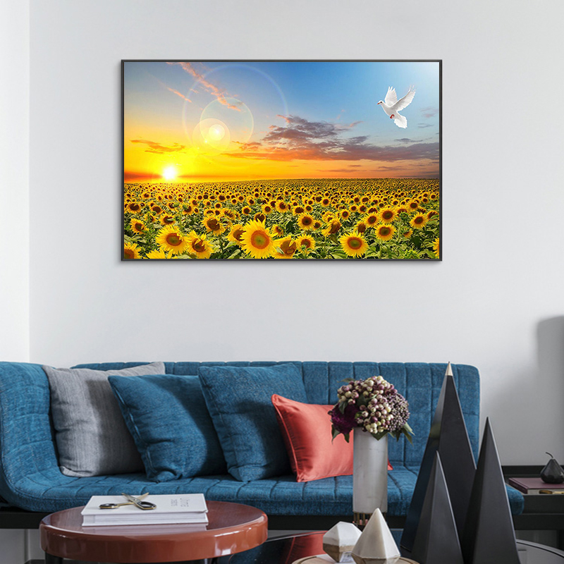 Sunflower Posters Hd Print Bed - Baby Nursery Mirror 评论和价格