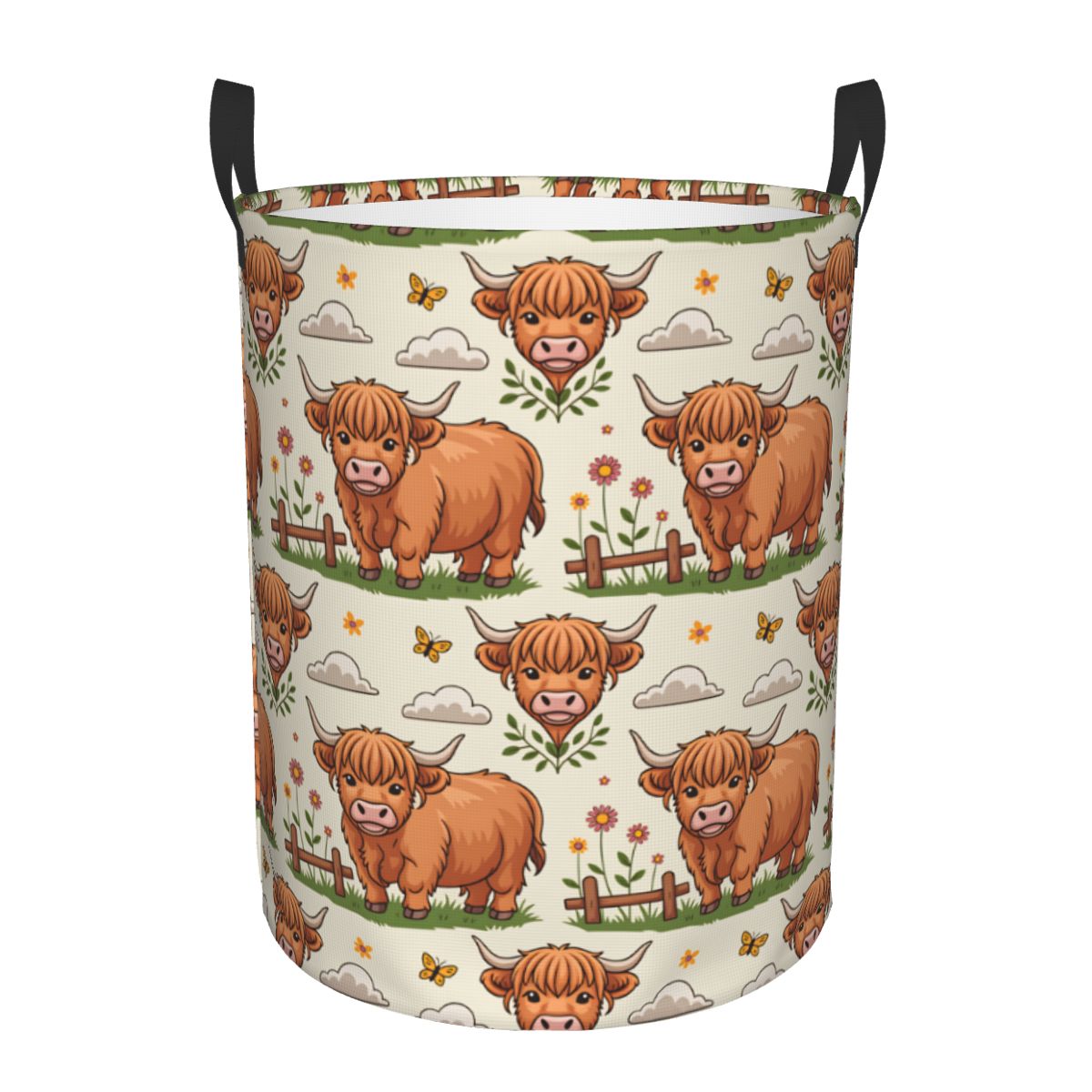 Cartoon Highland Cows Laundry  - Baby Nursery Laundry Basket 评论和价格