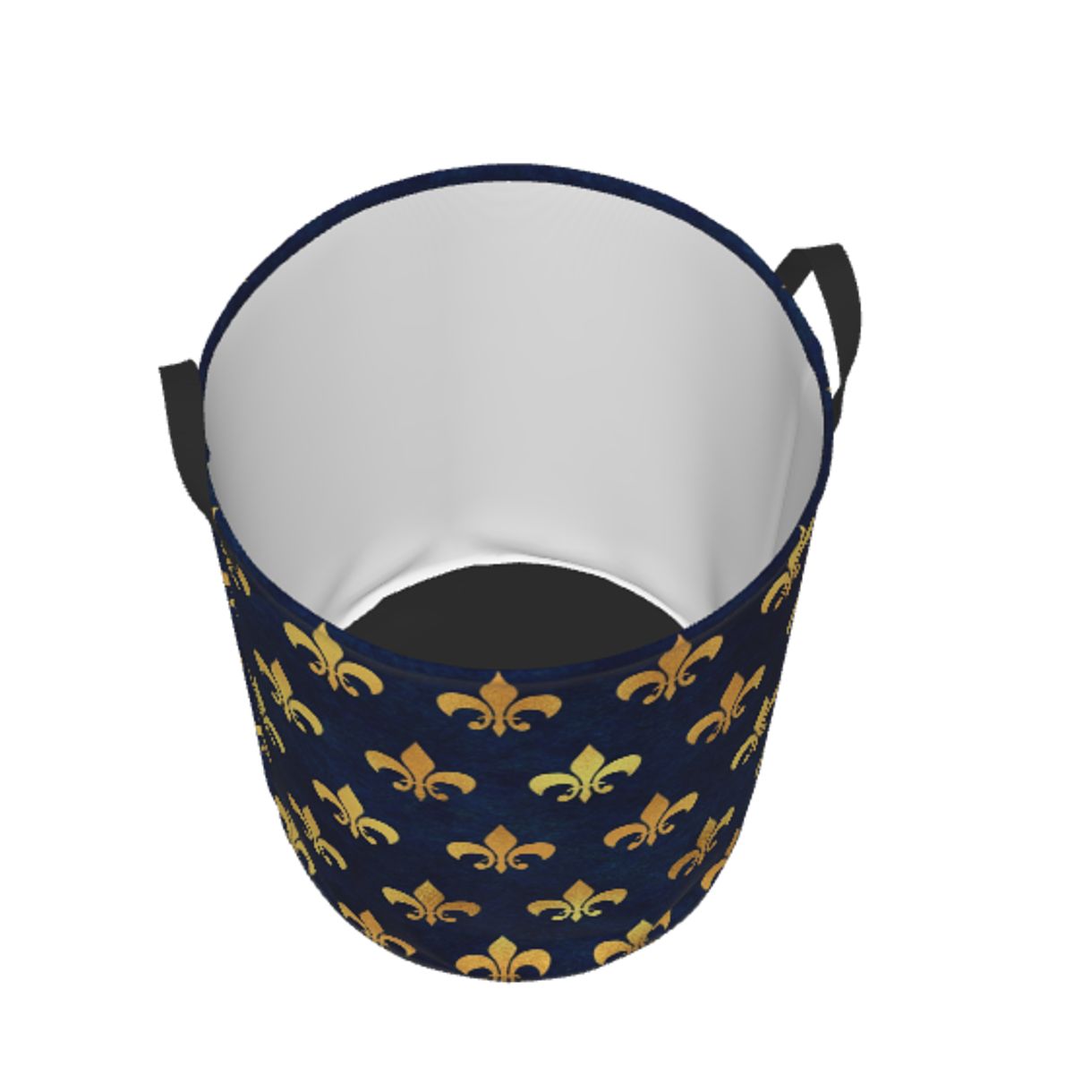 Royal Gold Blue Grunge Fleur D - Baby Nursery Laundry Basket 评论和价格